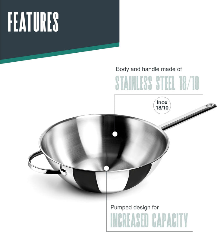 Lacor 79830 Wok Bodenplan Belly 30 cm