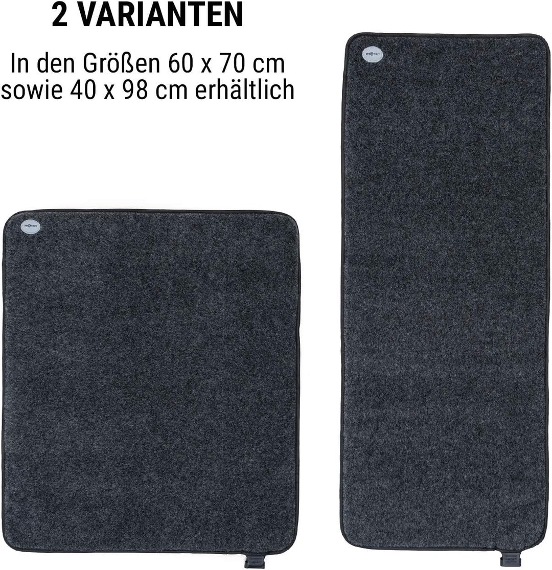 oneConcept Magic Carpet DLX Heizmatte Heizteppich, 60 x 70 cm, Leistung: 100 Watt, 4 Temperaturstufe
