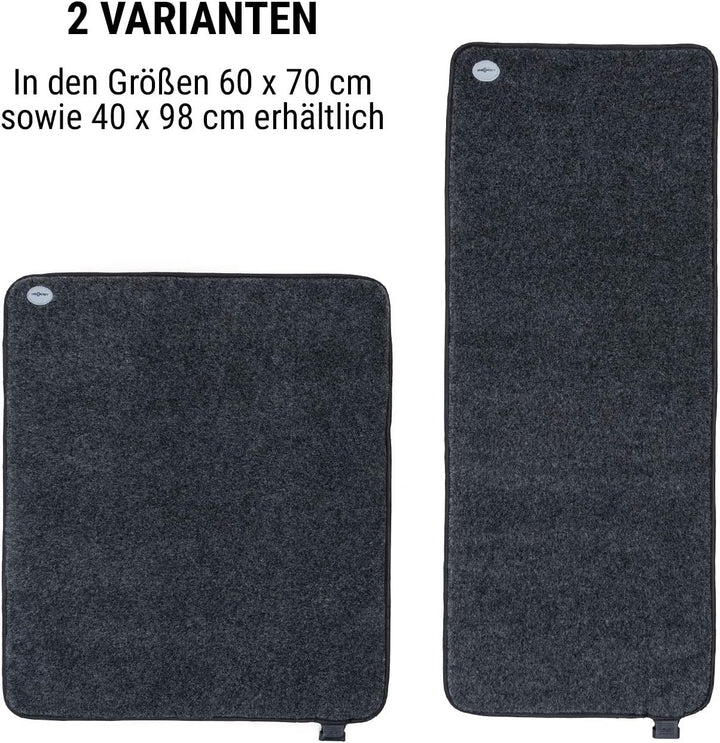 oneConcept Magic Carpet DLX Heizmatte Heizteppich, 60 x 70 cm, Leistung: 100 Watt, 4 Temperaturstufe