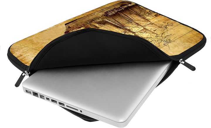 PEDEA Design Schutzhülle Notebook Tasche bis 13,3 Zoll (33,7cm) mit Design Mauspad, Sailing Ship