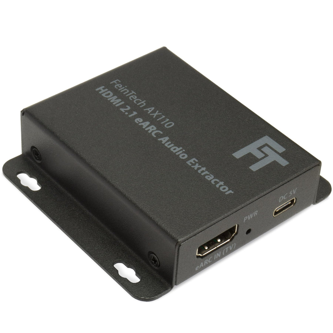 FeinTech AX110 HDMI 2.1 eARC Audio Extractor Konverter für Fernseher mit HDMI-eARC Extractor mit HDM