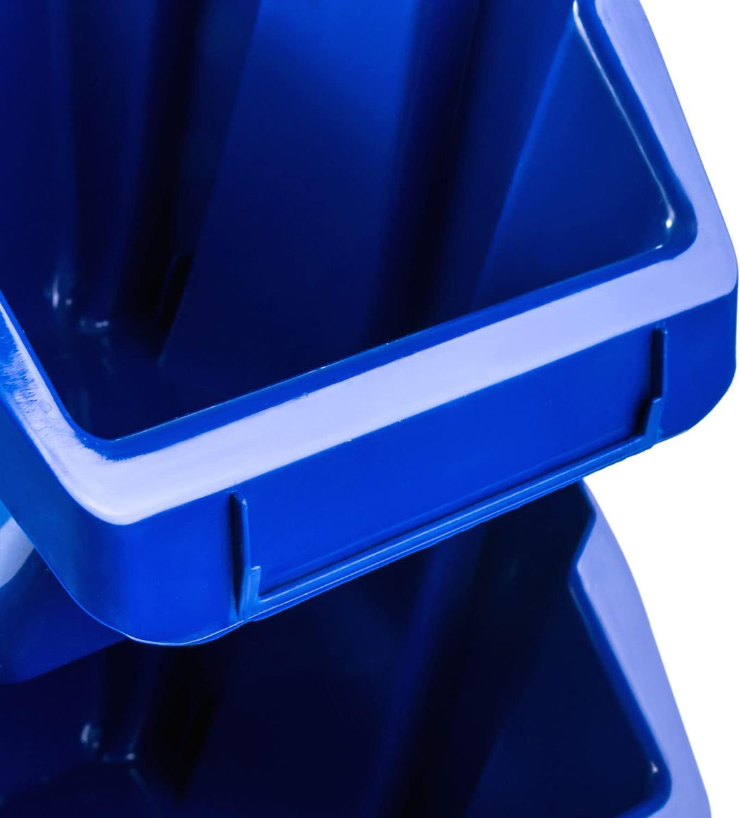 Stapelboxen Set - 10 Stück Stapelbox 210 x 200 x 135 mm - Sichtbox Sichtlagerboxen Lagerbox, Blau, 1
