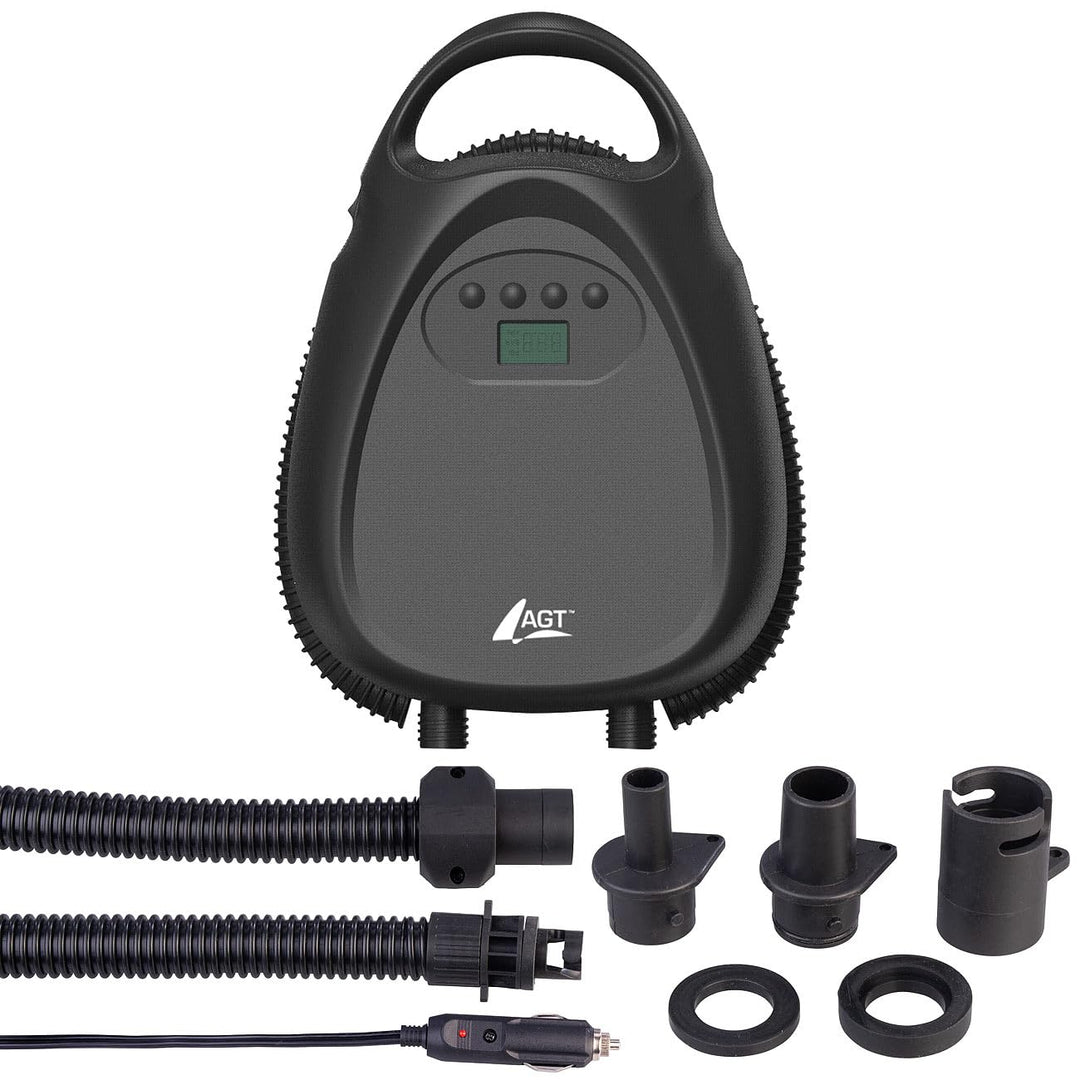 AGT SUP Pumpe: Elektrische Luftpumpe für SUP-Boards, 70 l/Min., 12 V, 1,38 bar/20 psi (Kompressor, 1