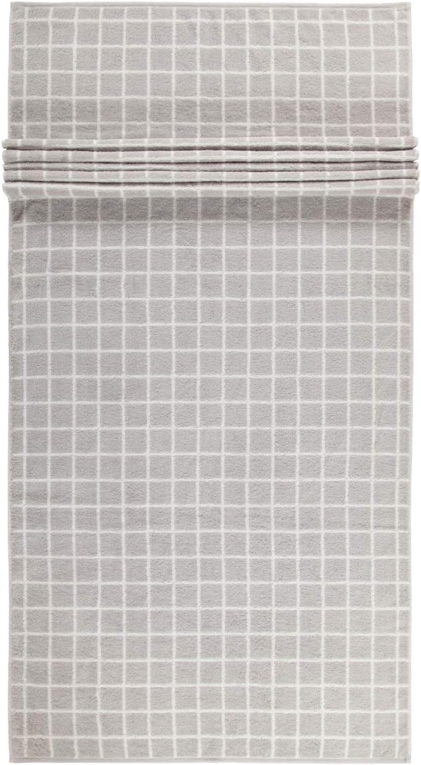 CAWÖ Home Handtücher Zoom Karo 123 Platin - 76 Saunatuch 80x200 cm, Saunatuch 80x200 cm