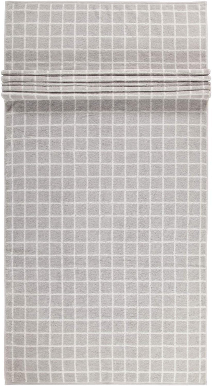 CAWÖ Home Handtücher Zoom Karo 123 Platin - 76 Saunatuch 80x200 cm, Saunatuch 80x200 cm