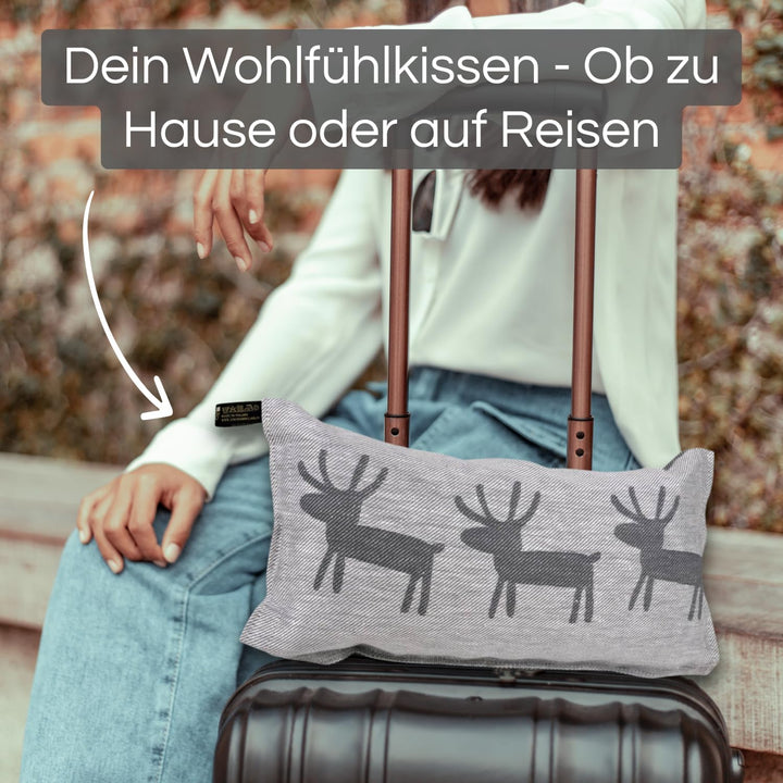 Jokipiin Premium Saunakissen 40 cm x 22 cm - 100% Made in Finland - ReisekissenLeinen Baumwo