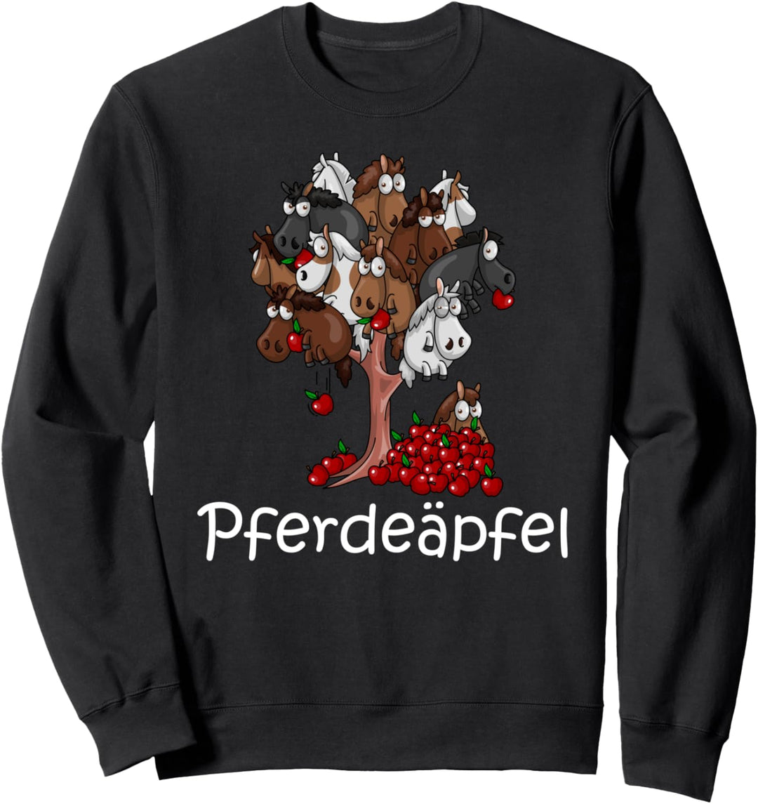 Pferdeäpfel Baum Spruch für Pferdebesitzer und Reiter Sweatshirt