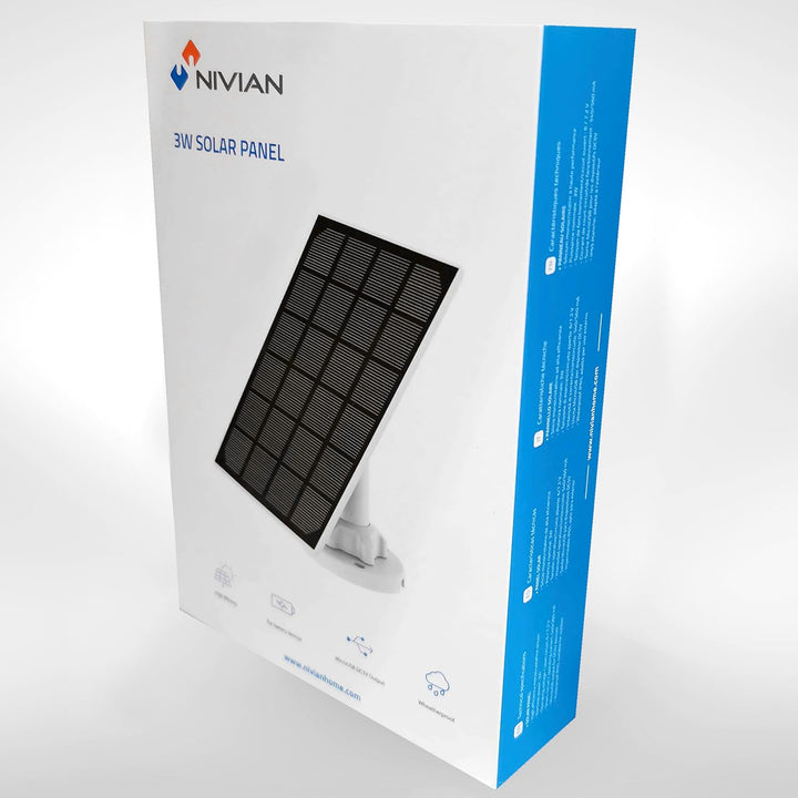 NIVIAN - Solarpanel für IP Überwachungskameras | Kompatibel mit Ezviz C3A und BC1C | Aussenbereich I
