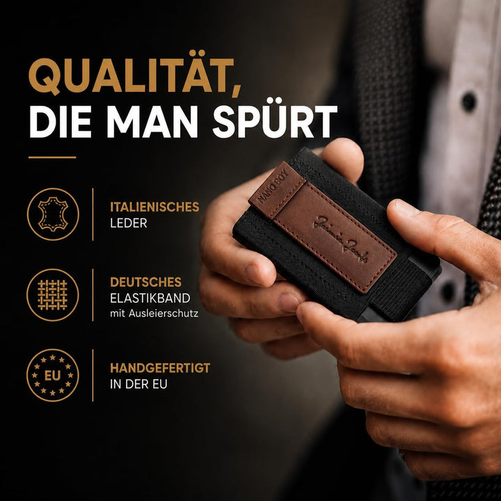 Jaimie Jacobs Nano Boy Mini Wallet, Mini Geldbörse aus Textil, Kleiner Geldbeutel, Slim Wallet mit Z