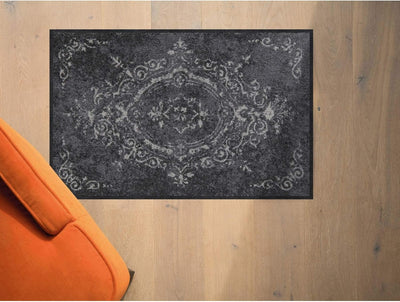 Salonloewe Amira Grey Fussmatte waschbar 050 x 075 cm Fussabtreter Schmutzfangmatte Eingangs-Matte a