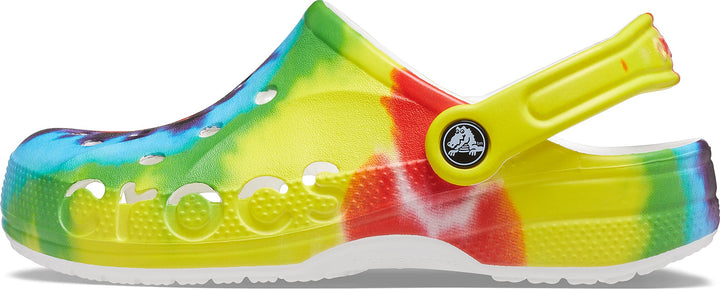 Crocs Unisex Baya Graphic Clog 39/40 EU Multi Tie Dye, 39/40 EU Multi Tie Dye