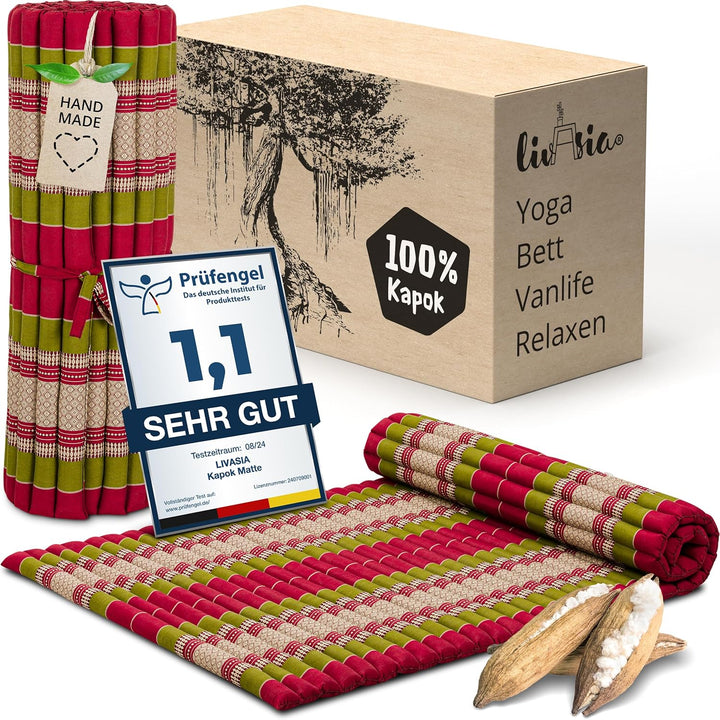 livasia Rollmatte Rollmatratze L-200x110x4,5cm, Gästebett Gästematratze 1 Person, Reisebett Kofferra