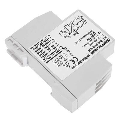 Zeitrelais,Time Relay DC 24V & AC 24-240V Mehrspannungs Zeitrelais Verzögerungsschalter AUS mit 7 Fu