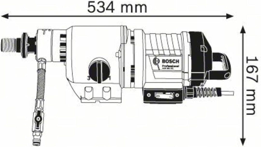 Bosch Professional Nass-Diamantbohrmaschine GDB 350 WE (350 mm Bohrbereich, 3-Gang Getriebe, 3.200 W