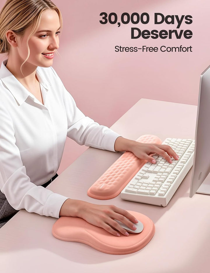 MEATANTY Mauspad mit Gelkissen, Ergonomisches Mousepad Handauflage [Schmerzlinderung] [Gesunde Haltu
