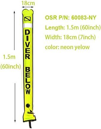 Namvo High Visible Surface Marker Boje Tauchen Sicherheit Unterwasser Aufblasbarer Schwimmerwursttau