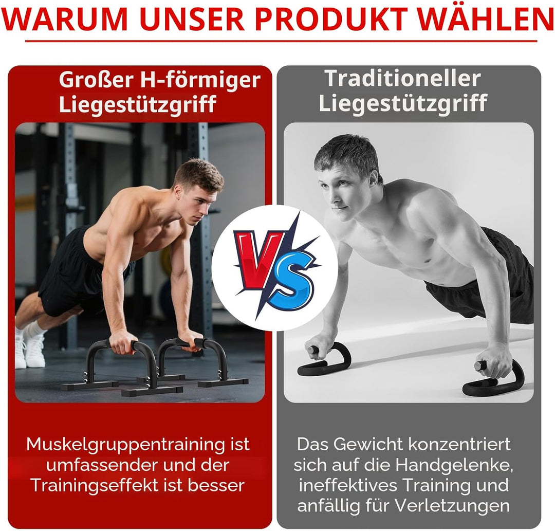 Parallettes Bars, Parallettes Liegestützgriffe Calisthenics, 300Kg/661lbs Push Up Stand Bars Equipme