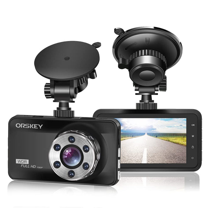 ORSKEY Dashcam Auto 1080P Full HD Autokamera DVR Dashboard Kamera Videorecorder Auto Kamera vorne Da