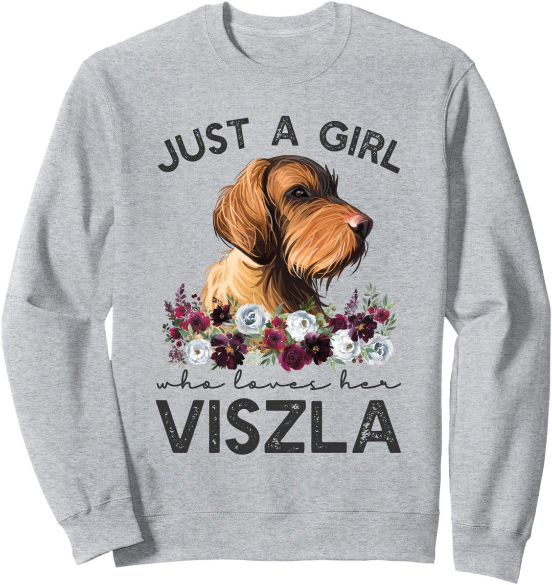 Drahthaariges Viszla Shirt Nur ein Mädchen, das sie liebt Viszla Sweatshirt