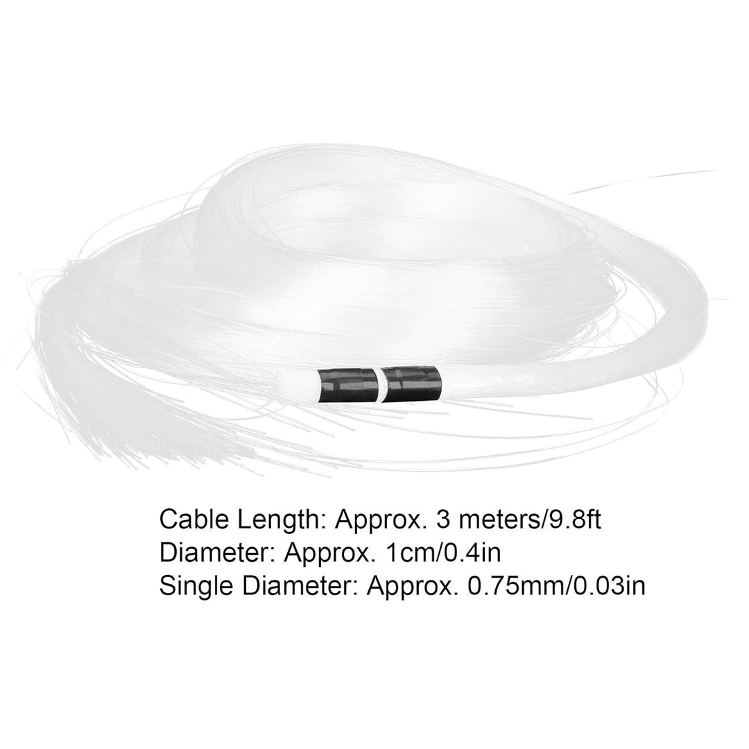 Glasfaser Lichtleiter, 200 Stück 0.75mm 3m PMMA Fiber Optic Cable, Kunststoff Ende Leuchten Glasfase