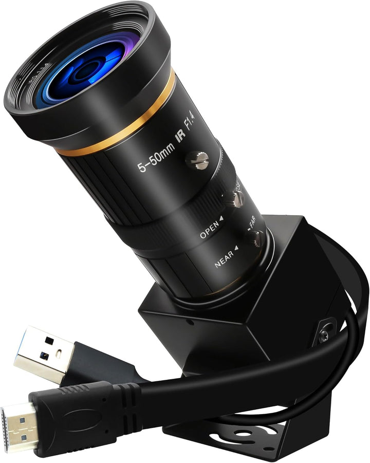 ELP USB-Kamera 4K 60fps HDMI Zoom Manuell 5-50mm 10X Webcam PC Computer H.264 Industrie Sicherheit 5