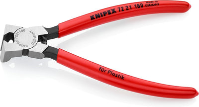 Knipex Seitenschneider für Kunststoff mit Kunststoff überzogen 160 mm 72 21 160 Kopf 85° gewinkelt G