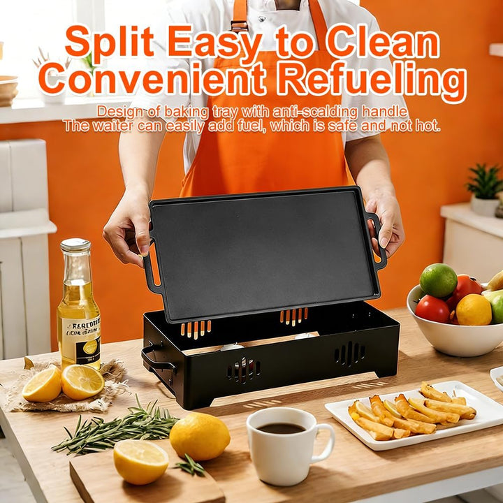 BBQ Warmhalteplatte, Fleischwarmhalter FüR Grillen, Warmhaltebehälter für Essen & Grillgut, Speisenw