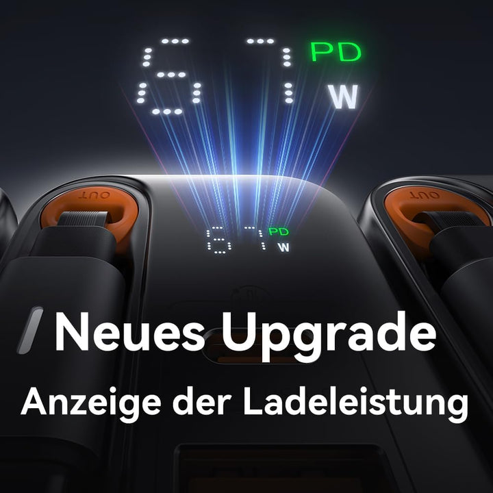 Mcdodo 67W USB C Ladegerät mit Einziehbarem Kabel Netzteil USB C GaN Schnellladegerät 3-Port 67W GaN