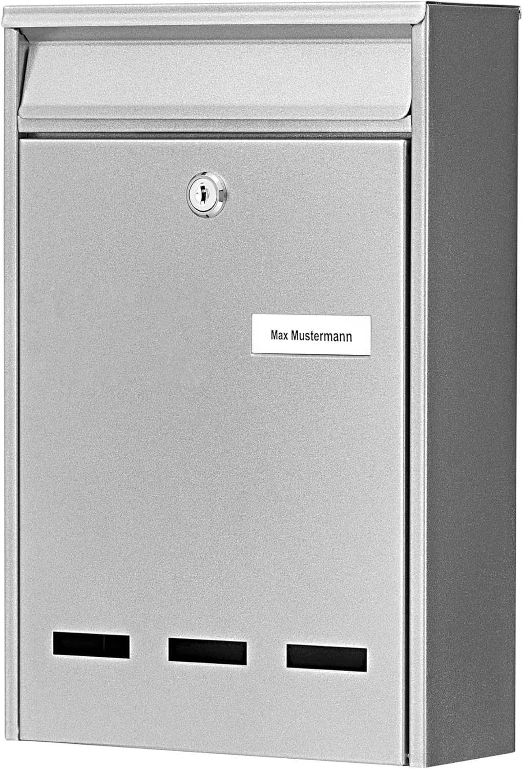 Burg-Wächter Anlagenbriefkasten, A5 Einwurf-Format, Verzinkter Stahl, Pocket 5871 Si, Silber, Silber