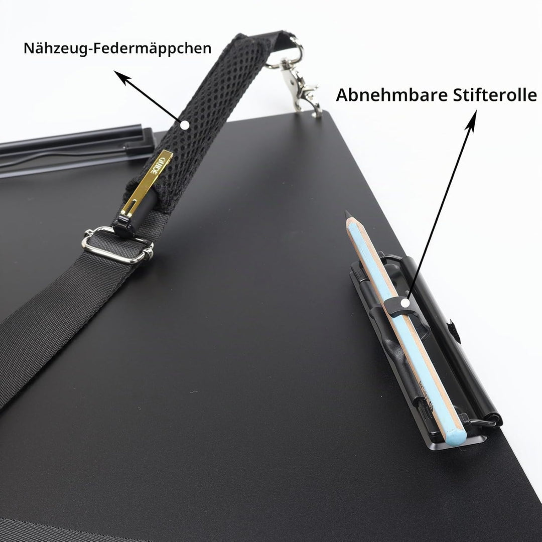 Aluminium-Klemmbrett, A4-Grösse (24,1 x 32,4 cm), zwei Clip-Klemmbretter mit 160 cm verstellbarem Sc
