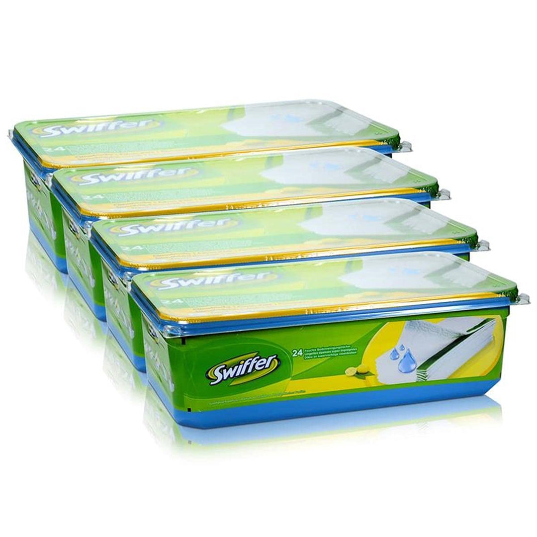 4x Swiffer Wet Wischtücher Nachfüllpackung 24 Tücher