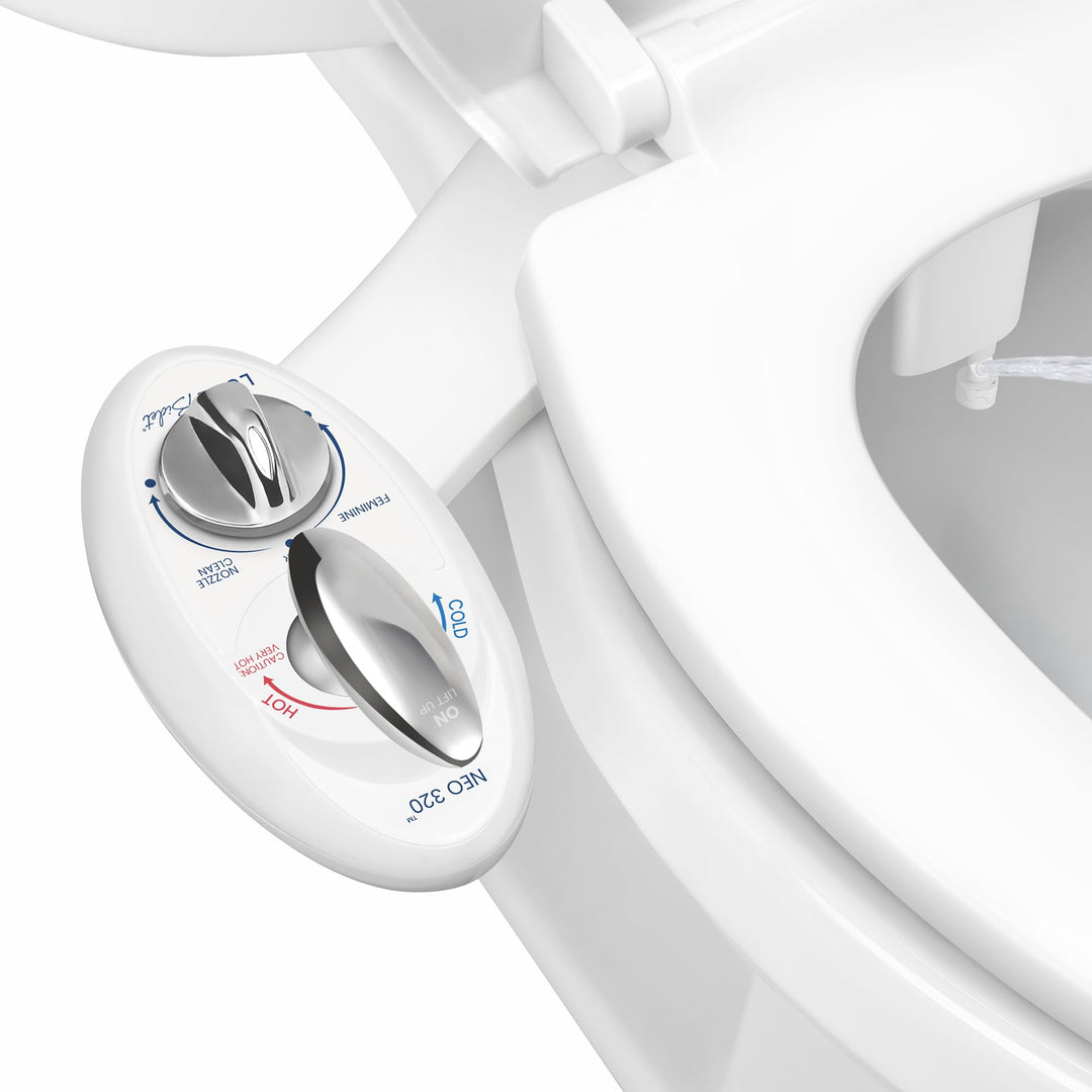 LUXE Bidet NEO 320 – Warm- und Kaltwasser, selbstreinigend, Doppeldüse, nicht elektrischer Bidet-Auf