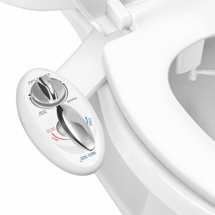 LUXE Bidet NEO 320 – Warm- und Kaltwasser, selbstreinigend, Doppeldüse, nicht elektrischer Bidet-Auf