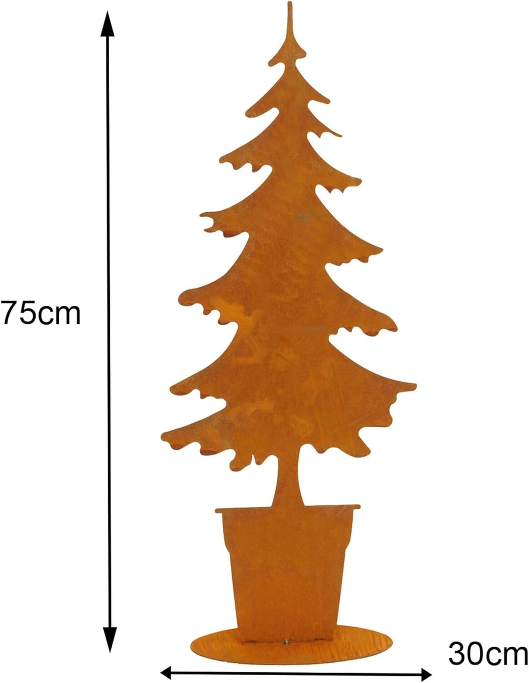 Storm's Gartenzaubereien Tannenbaum Rostdeko aus Metall gross und klein in Rostoptik 75-57cm Weihnac