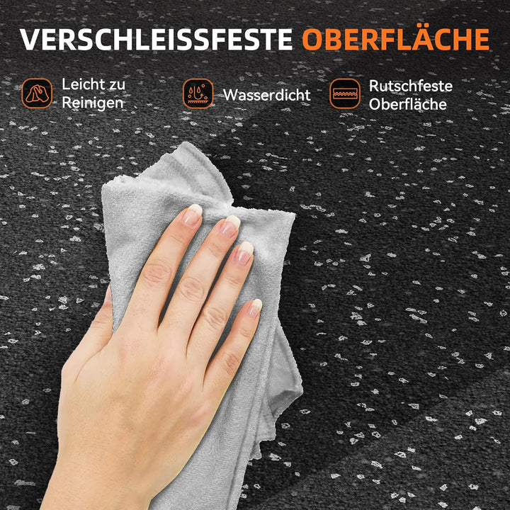 MDEAM Bodenschutzmatte 60x60x1,4 cm, 12 Matten Extra Dicke Gummierte Eva Puzzlematte, 4,32 m² Sportm