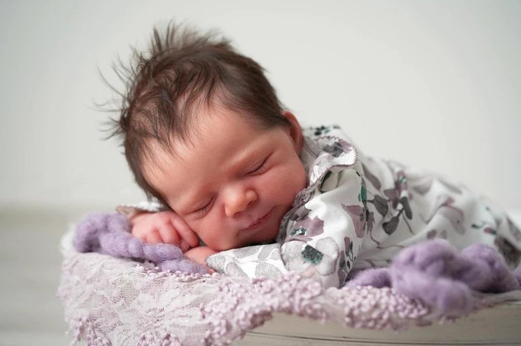 Zero pam Schlafend Reborn Baby Junge, 48 cm Reborn Baby Vollsilikon Lebensecht Junge Augen Geschloss
