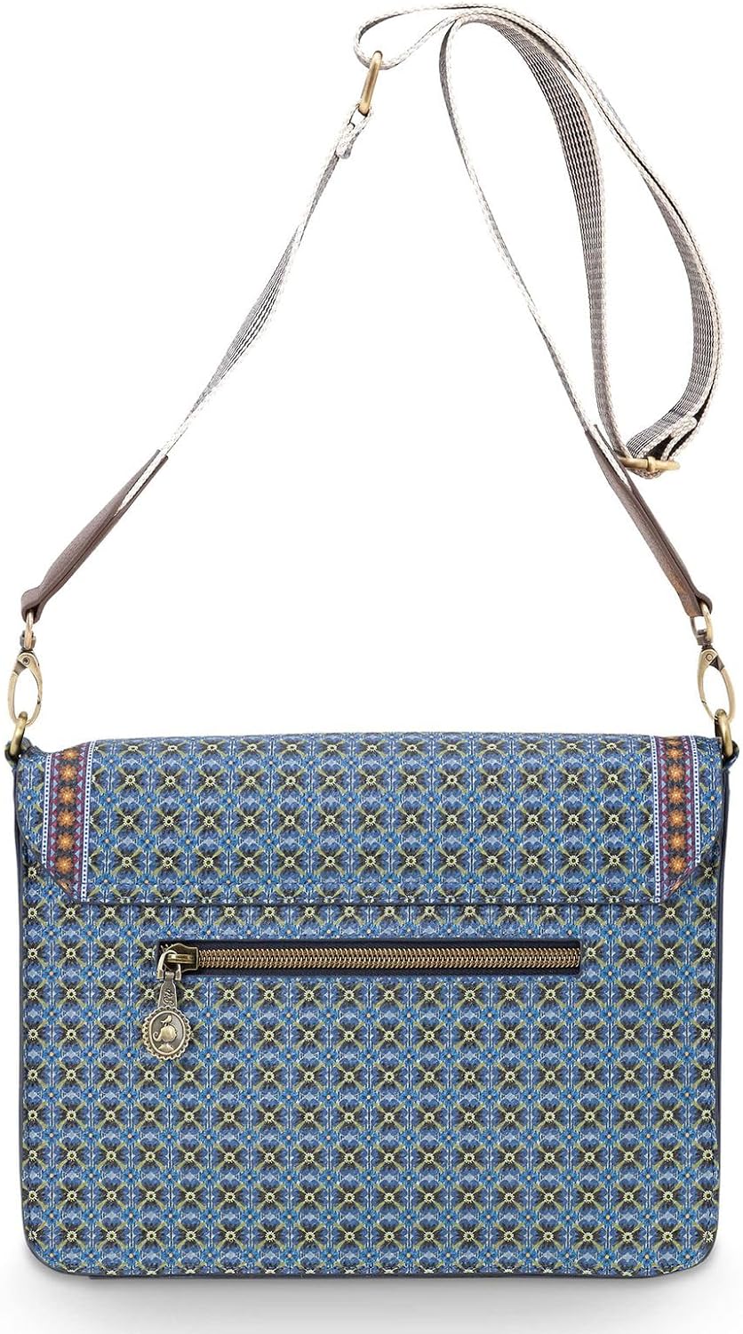 PiP Studio Cross Body Flap Clover Blue 25x7x20cm