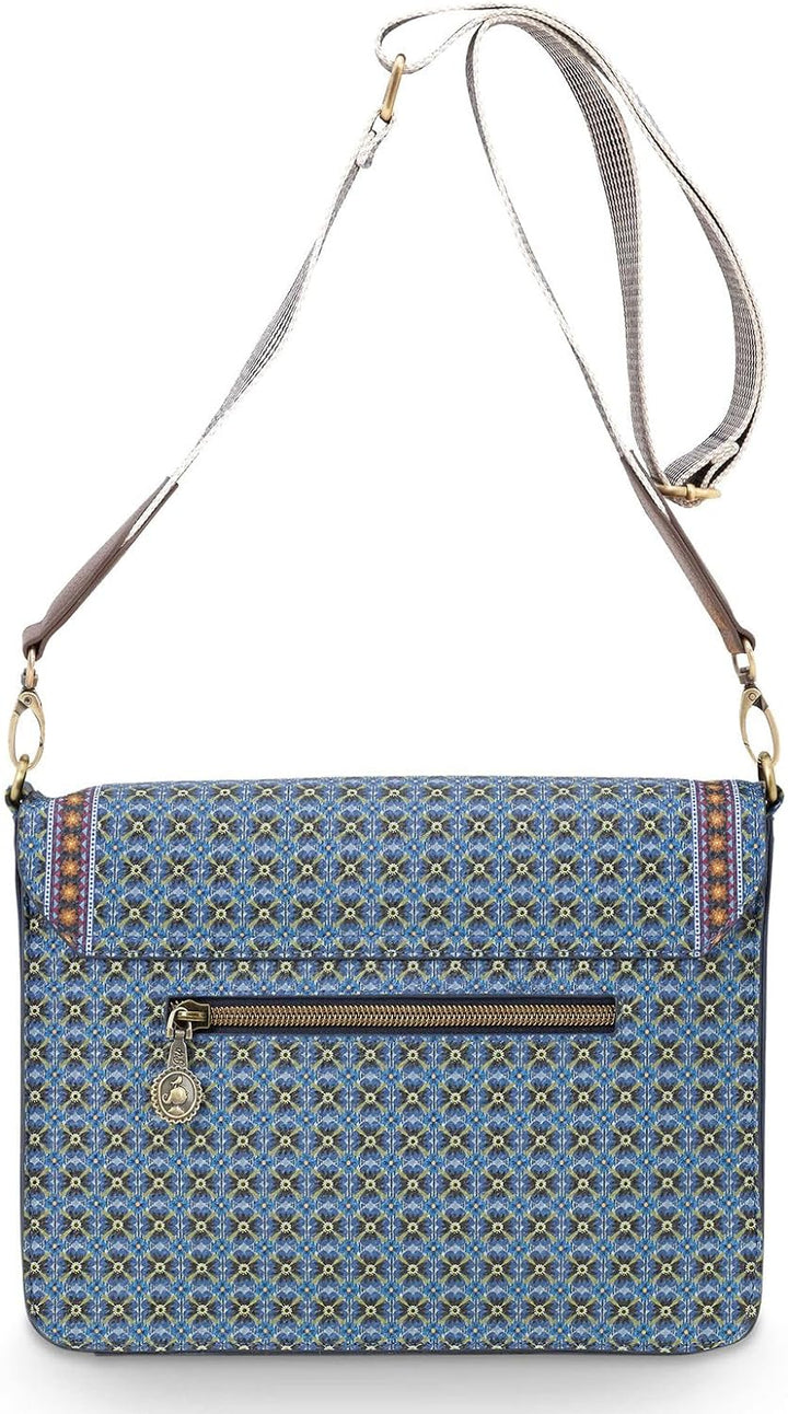 PiP Studio Cross Body Flap Clover Blue 25x7x20cm