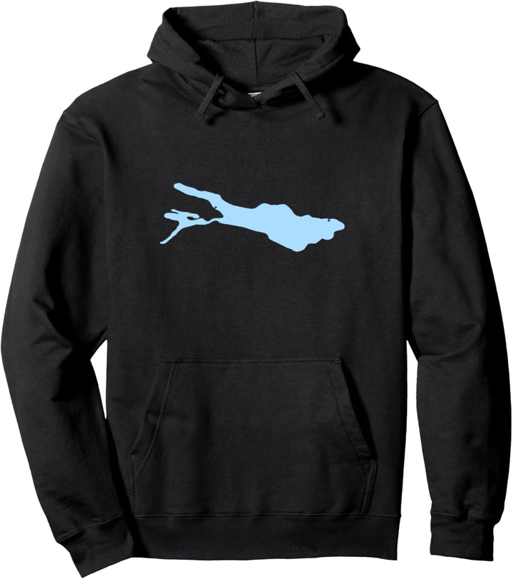 Bodensee Umriss Hellblau Hoodie Kapuzenpulli Pullover Hoodie