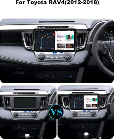 SXAUTO Android 12 - [6G+128G] - IPS Autoradio Passt für Toyota RAV4 (2013-2018) - Eingebaut Wireless