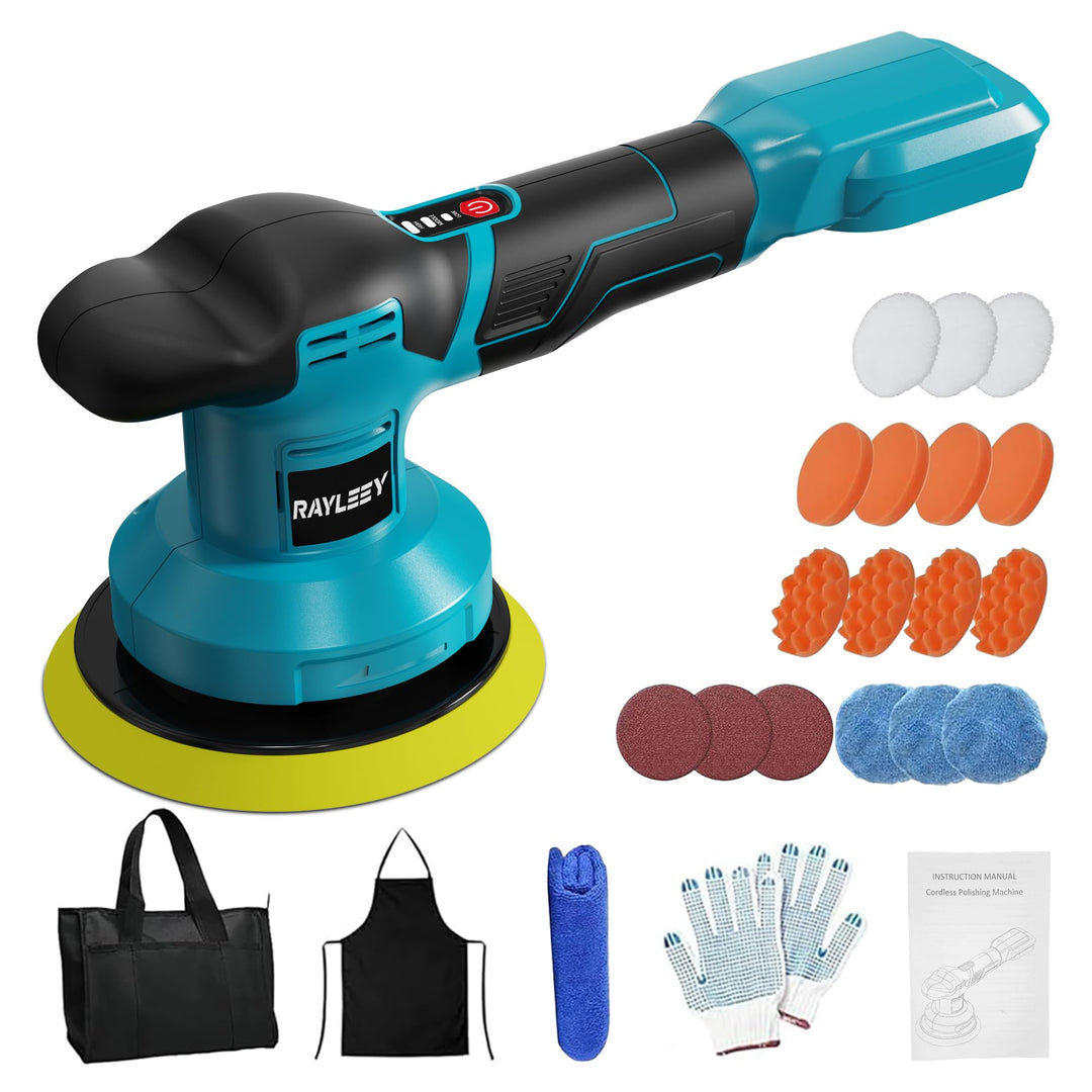 Poliermaschine Auto für Makita 18V LXT-Akku, 6 Zoll Orbitale Poliermaschine mit 3 Variablen Geschwin