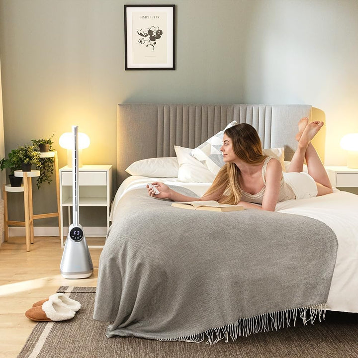 Cecotec - Turmventilatoren EnergySilence 9890 Skyline Bladeless, ohne 100 cm, 50W, touctile LED -Bil