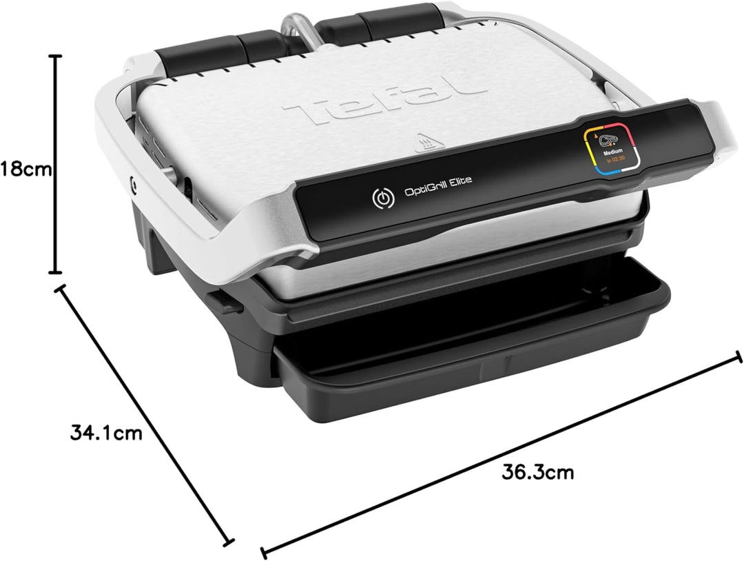 Tefal GC750D30 Elektro, Tisch Kontaktgrill Grillfunktion Schwarz, Silber Single, Single