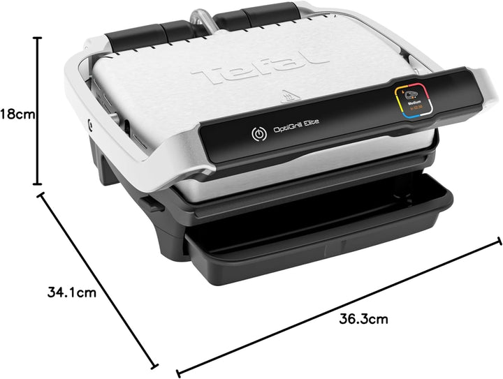 Tefal GC750D30 Elektro, Tisch Kontaktgrill Grillfunktion Schwarz, Silber Single, Single