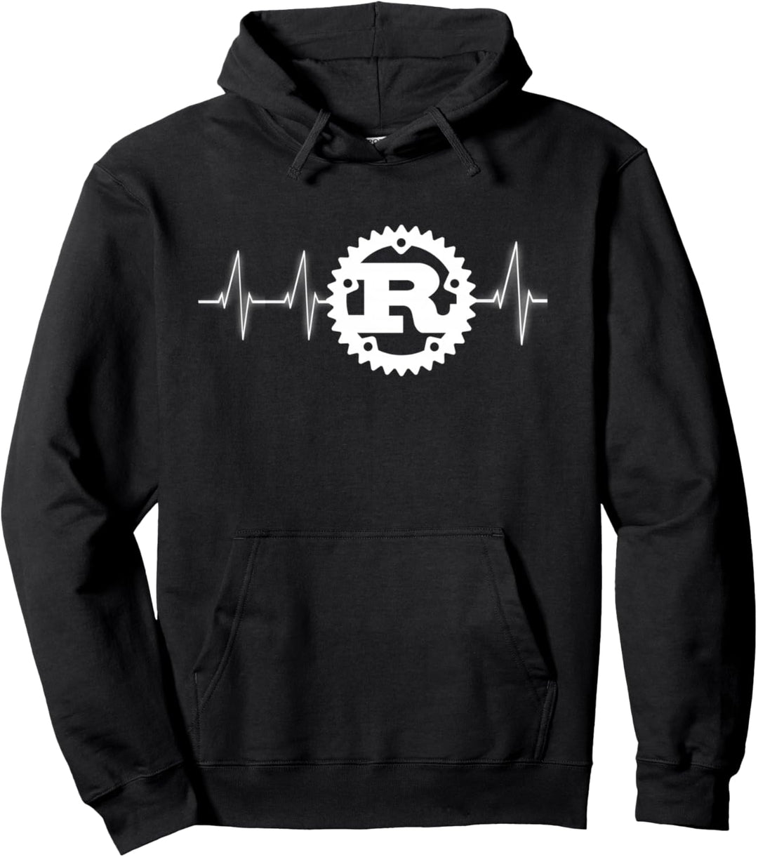 Rost Programmierlogo Herzschlag Design Geschenk Pullover Hoodie