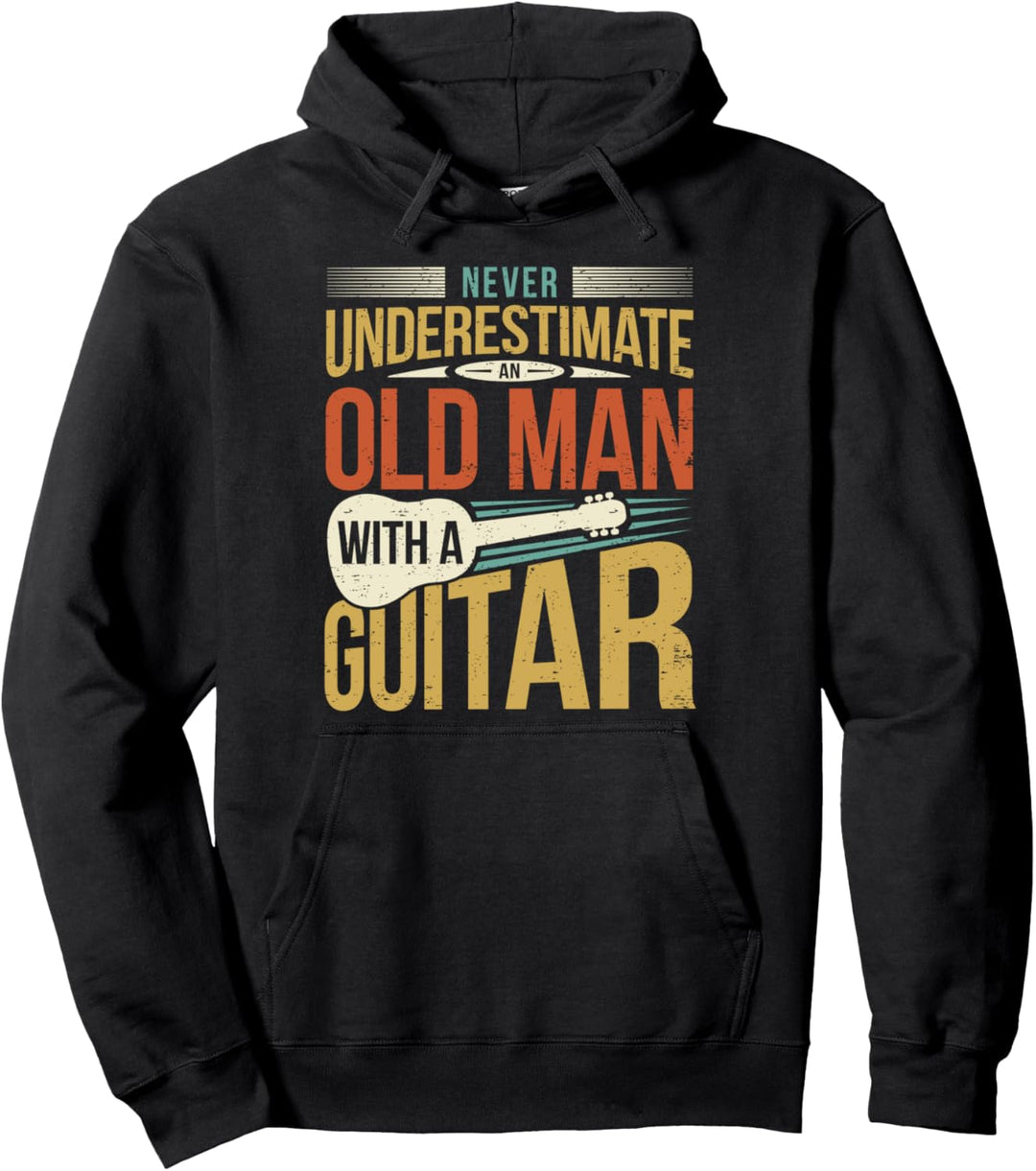 Lustiger Gitarre Spruch Alter Mann Vater Opa Gitarrenspieler Pullover Hoodie