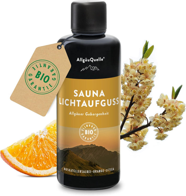 AllgäuQuelle® Saunaduft Aufguss mit [100% Bio Öle] verschiedene Düfte - Das Saunaöl Konzentrat für e