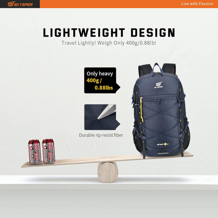 SKYSPER ISHELL 30 Faltbarer Rucksack 30L Ultra-leicht Tagesrucksack Verstaubar Daypack Wasserfest Wa