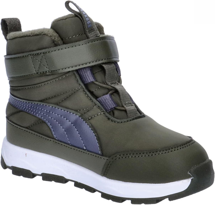 PUMA Unisex Kinder Evolve Boot Puretex Ac+psHigh Boot 26 EU Dark Olive Galactic Gray Puma White, 26