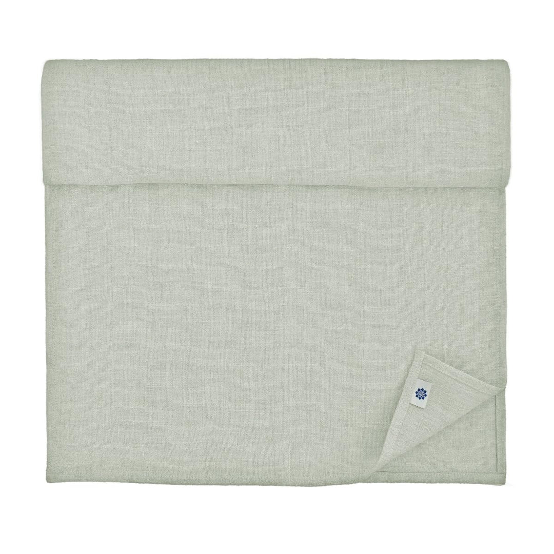 Linen &amp; Cotton Tischläufer Stoff Tischband Tischdeko Hygge 100% Leinen, Hellgrau Grau (40 x 200 cm)